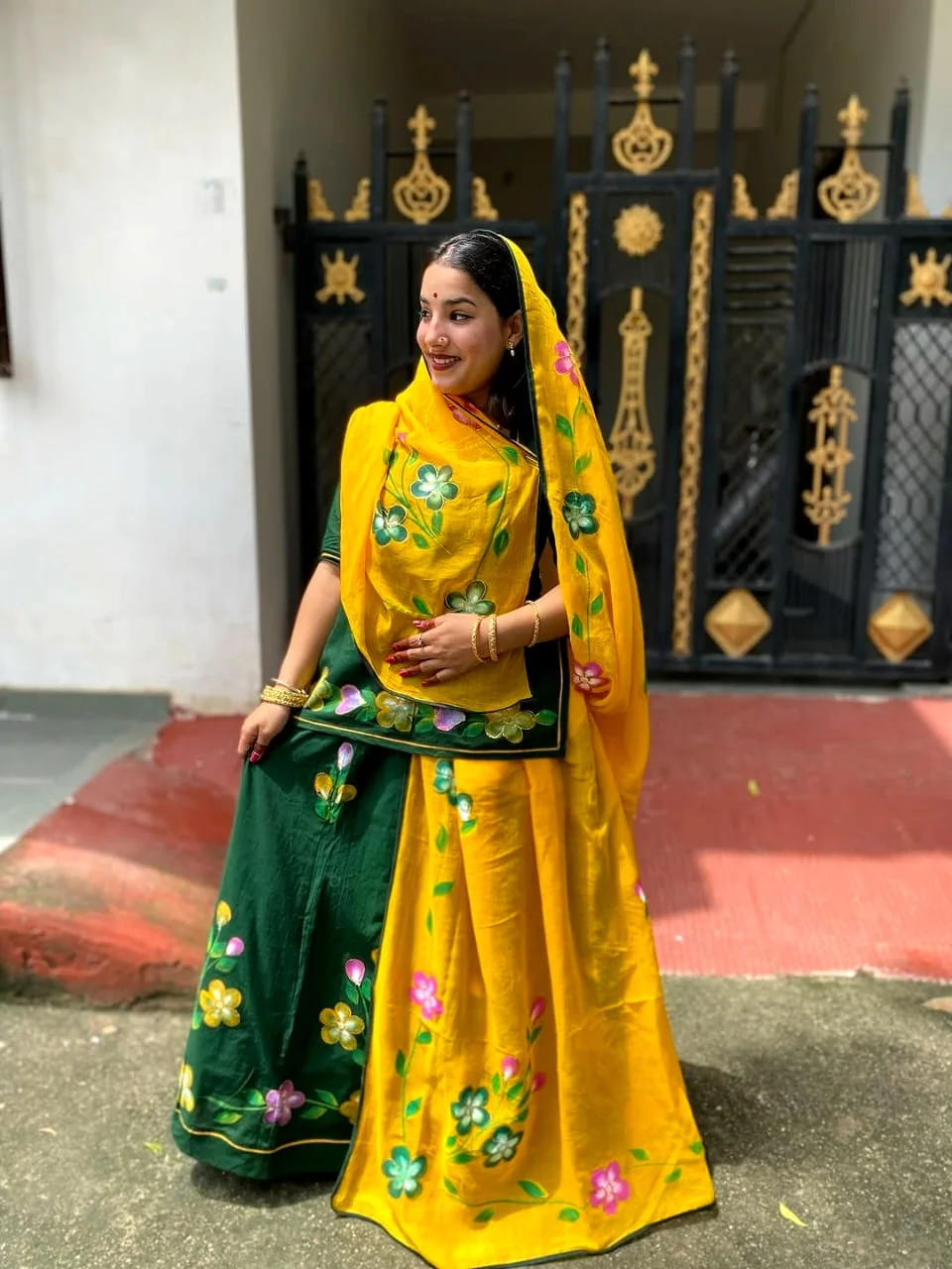 ✨Royal Hand Painted Heavy Cotton Lehenga Suit Set✨ - Image 19