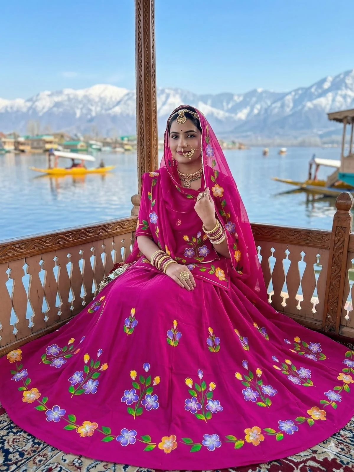 ✨Royal Hand Painted Heavy Cotton Lehenga Suit Set✨ - Image 9