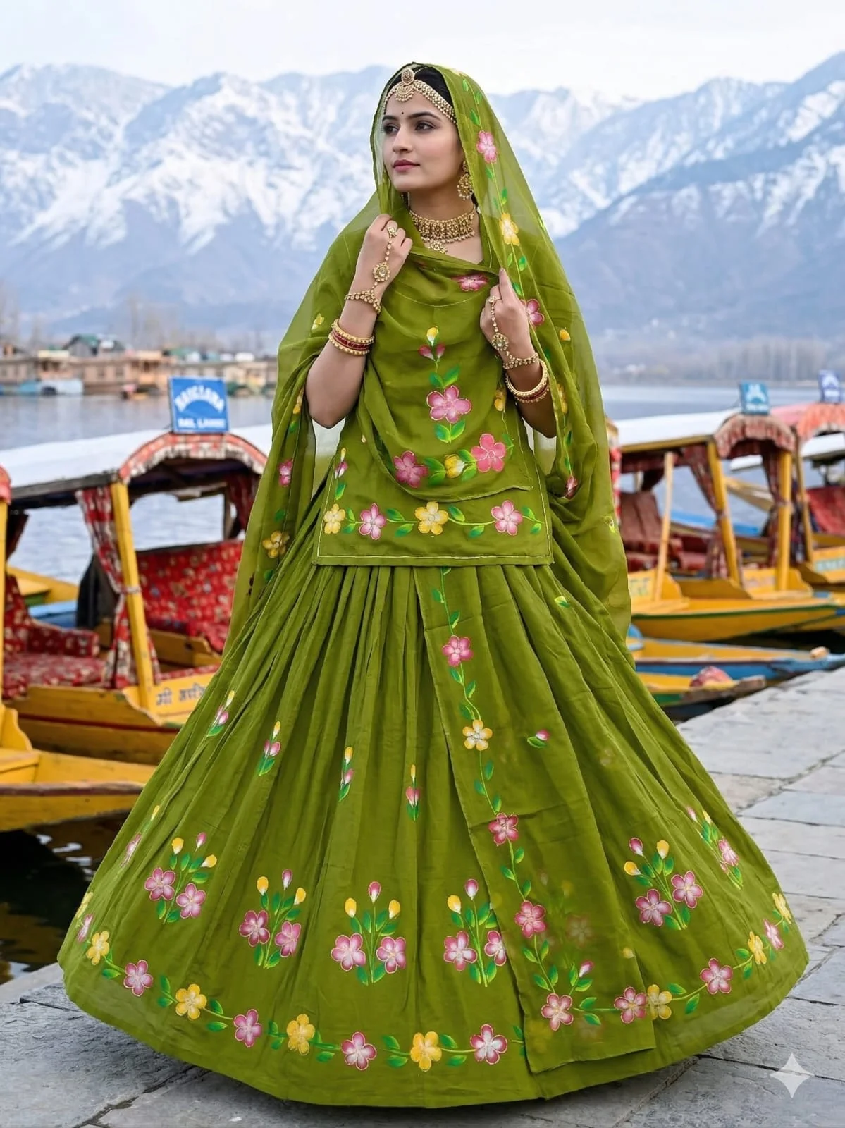 ✨Royal Hand Painted Heavy Cotton Lehenga Suit Set✨ - Image 12