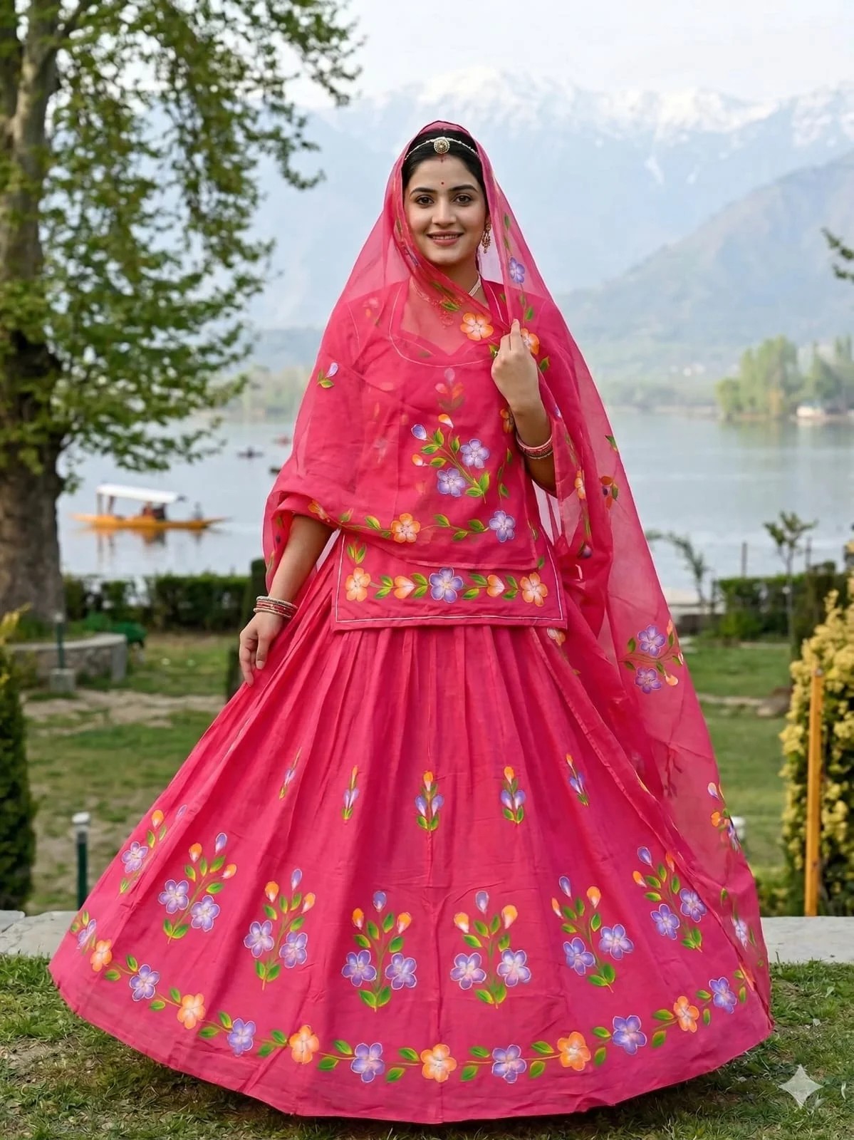 ✨Royal Hand Painted Heavy Cotton Lehenga Suit Set✨ - Image 8