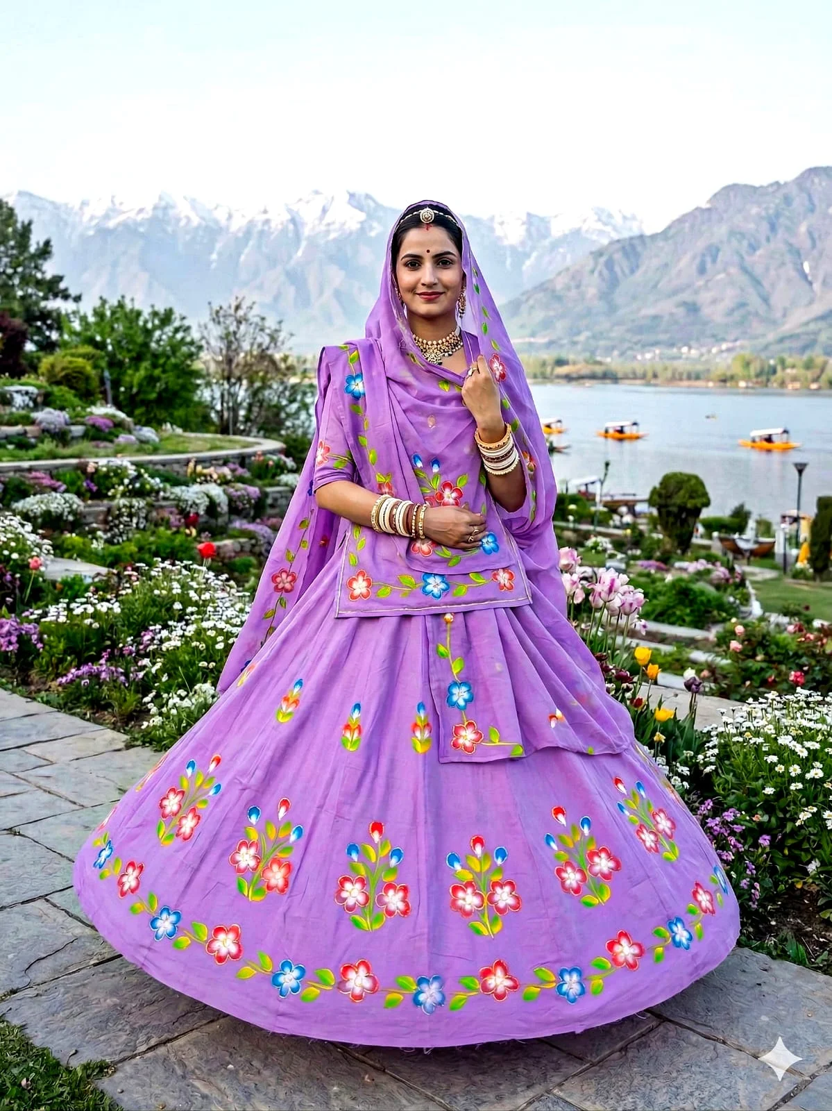 ✨Royal Hand Painted Heavy Cotton Lehenga Suit Set✨ - Image 14