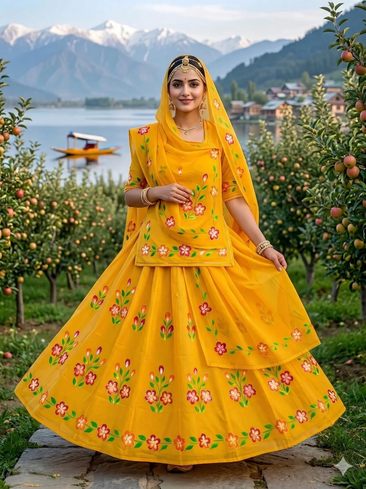 ✨Royal Hand Painted Heavy Cotton Lehenga Suit Set✨ - Image 6