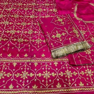 Royal Udaipuri Danka Bember Satin Poshak