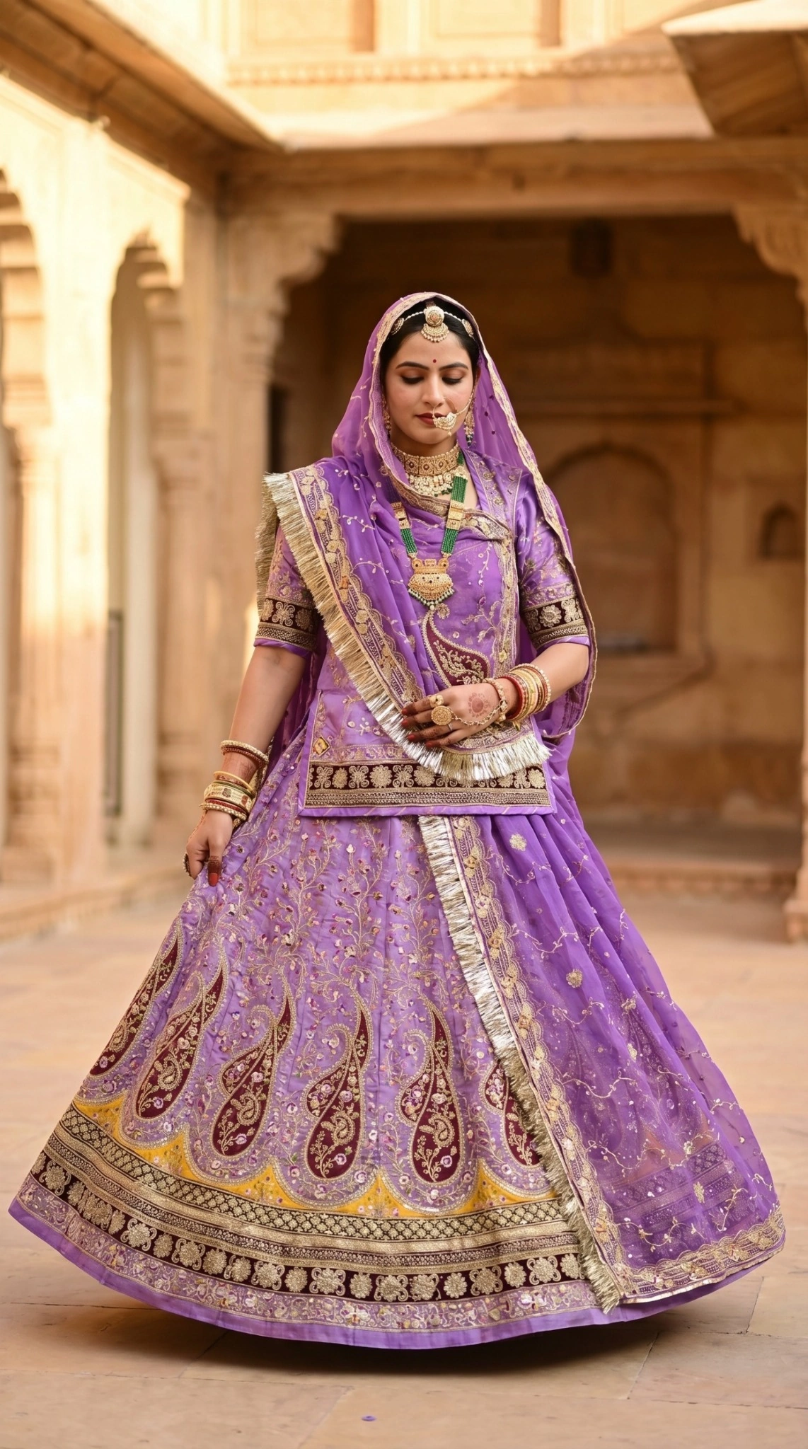 Maharani Premium 3.5 Meter Gher Lehenga Suit