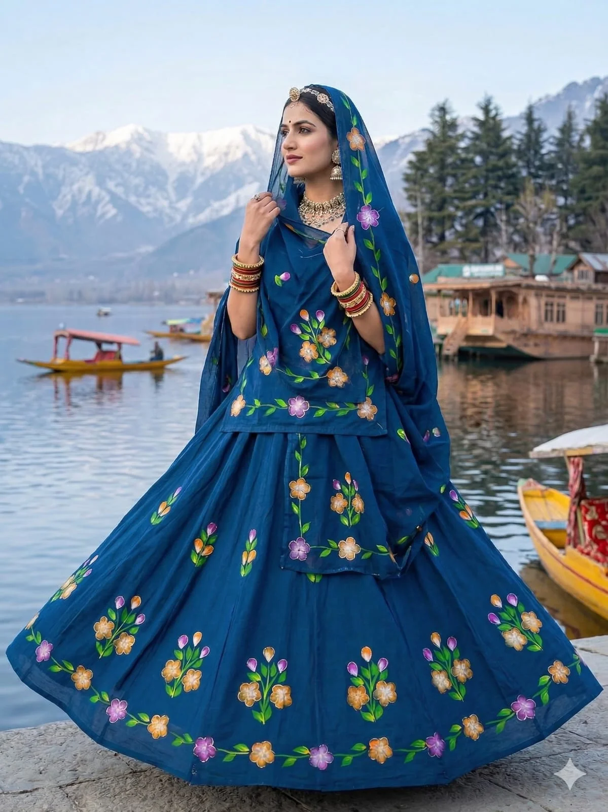 ✨Royal Hand Painted Heavy Cotton Lehenga Suit Set✨ - Image 10