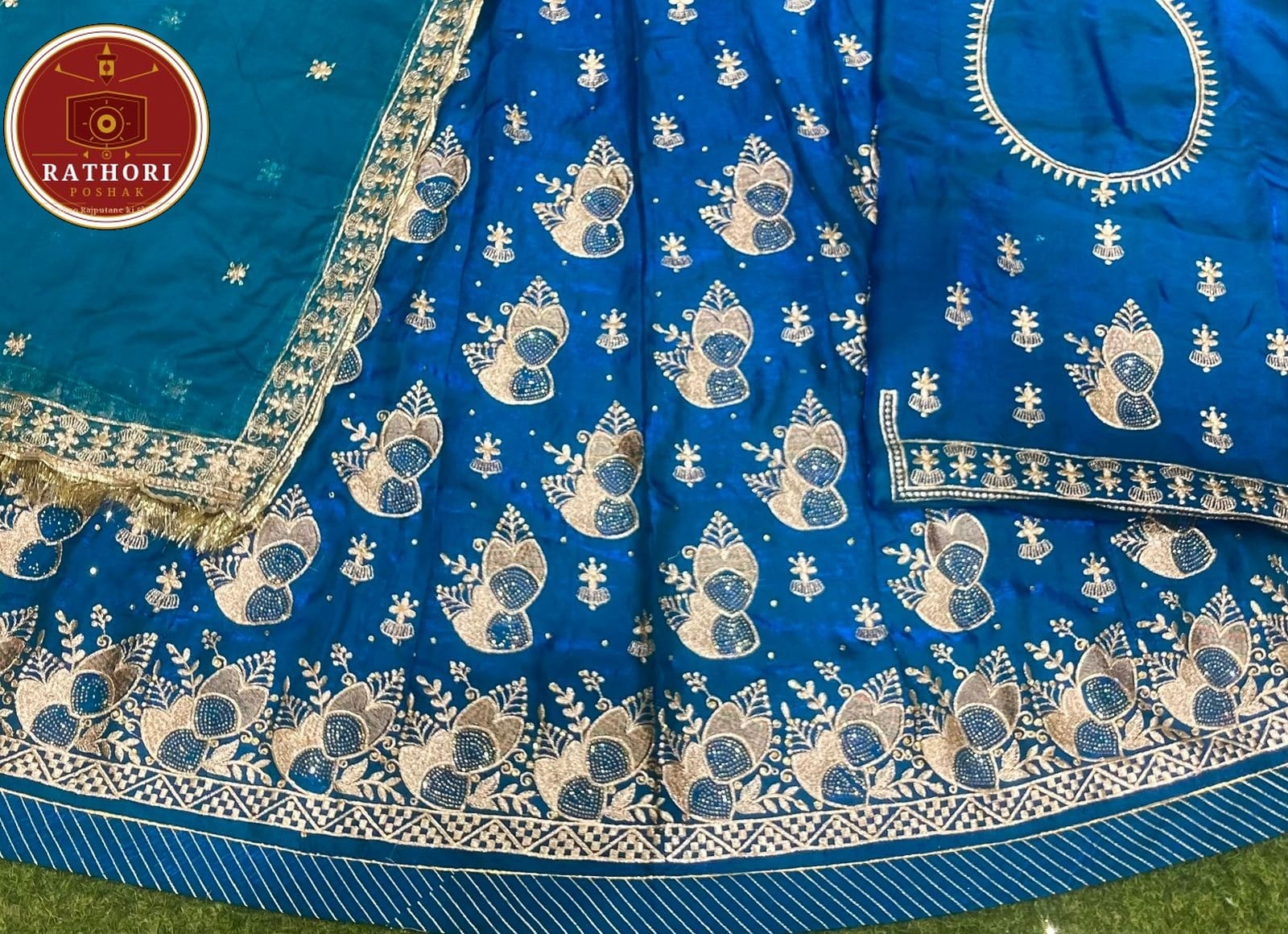 ✨Royal Fendi Silk Zari Work Boutique Poshak Set✨ - Image 5