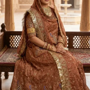 Maharani Vintage Zari Moti Work Lehenga Set