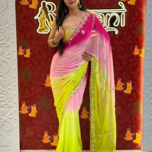 Mirror Pearl Saree