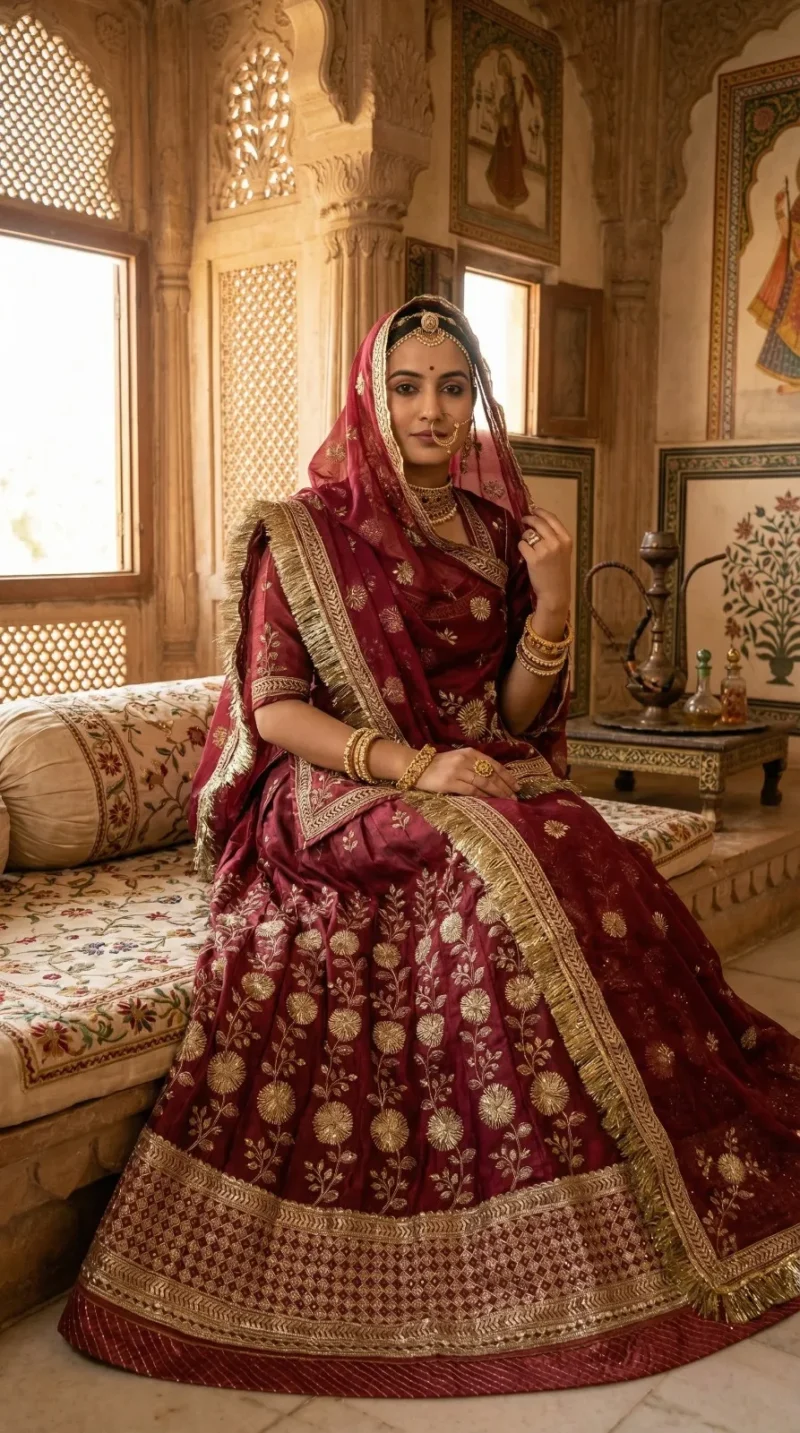 Riyasat-E-Rang Rajwadi Gher Lehenga