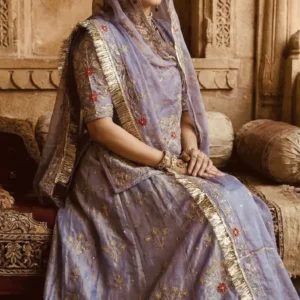 Royal Rajputana Fendi Silk Poshak Lehenga